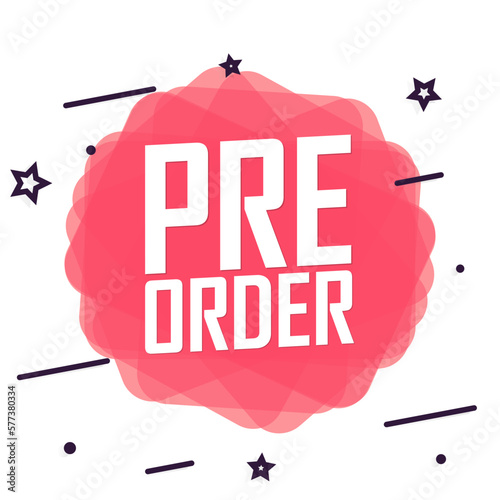 Pre-Order Summer Sale, banner design template, season discount tag, promo poster for online store, vector illustration