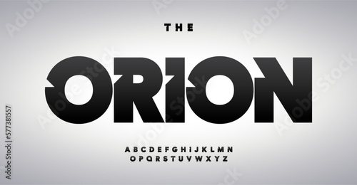 Cutout alphabet, bold geometric letters, unusual minimalist font for automotive, sport, fashion, technology logo, emphasis headline, contemporary typography, modern typographic design. Vector typeset