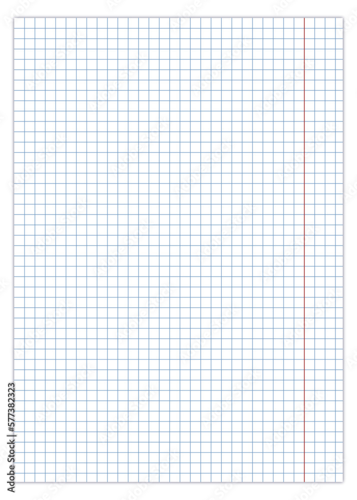 Notebook page. A page from a notebook in a cell. A sheet of paper. School notebook. Notebook page. A page from a notebook in a cell. A sheet of paper. School notebook.