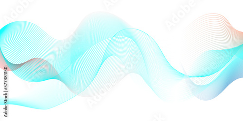 Fototapeta Naklejka Na Ścianę i Meble -  Abstract blue flowing wave lines background. Modern glowing moving lines design. Modern blue moving lines design element. Futuristic technology concept. Vector illustration.