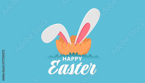 Happy Easter Day Banner template design