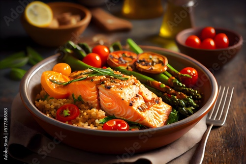 Canvastavla Grilled Salmon and Quinoa Bowl: A Healthy and Delicious Meal Option