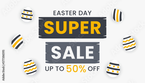 Easter Day Super Sale Banner Promotion Design