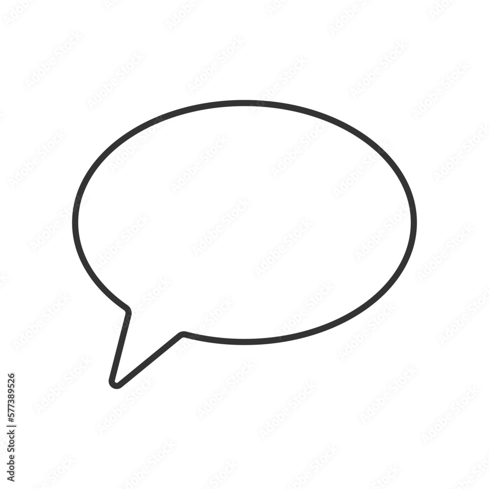 speech bubble outline vector illustration isolated on white background. speech bubble line icon for web, ui and social media design speech bubble outline vector illustration isolated on white background. speech bubble line icon for web, ui and social media design