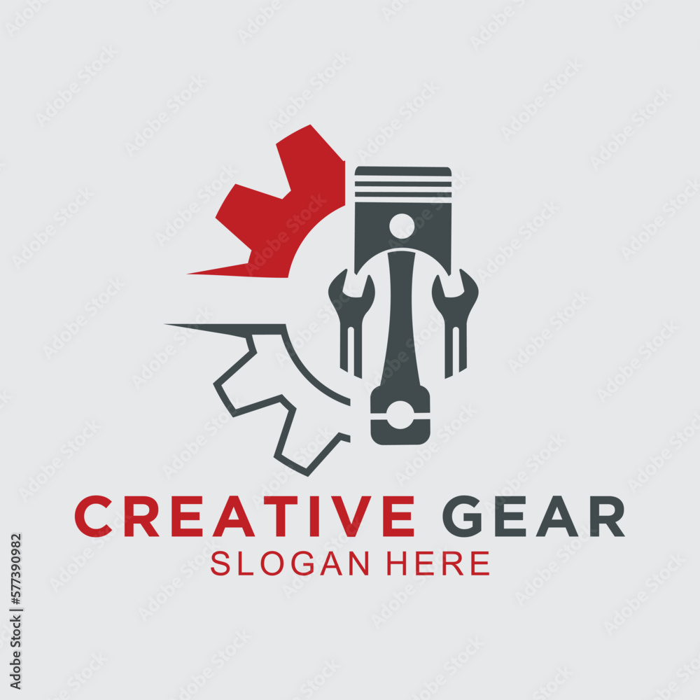 Gear logo design vector template, creative Gear technology, factory logo, industry