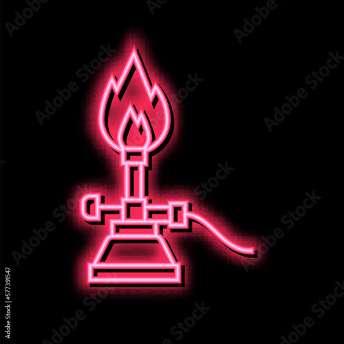 burner equipment neon glow icon illustration