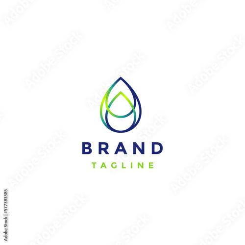 Symbol Three Water Drops Icon Logo Design. Simple Three Water Drops In Elegant Lines Logo Design.