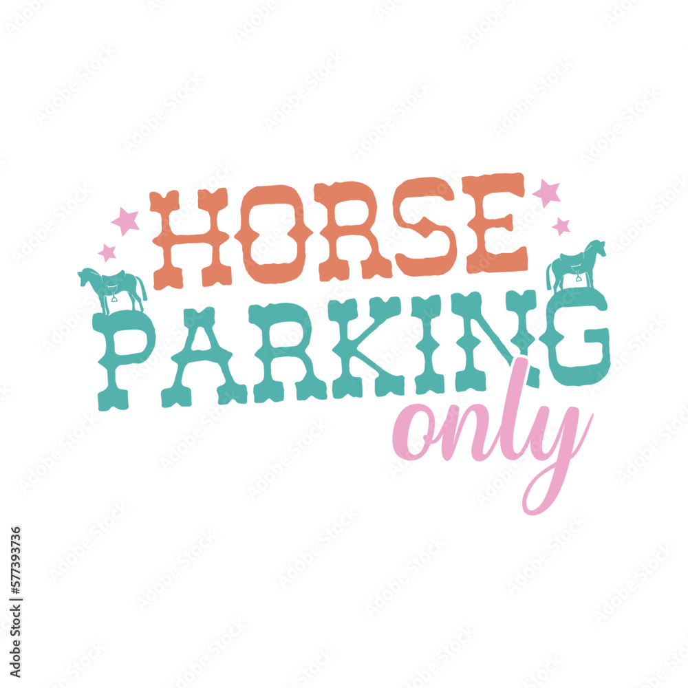 Obraz premium horse parking only