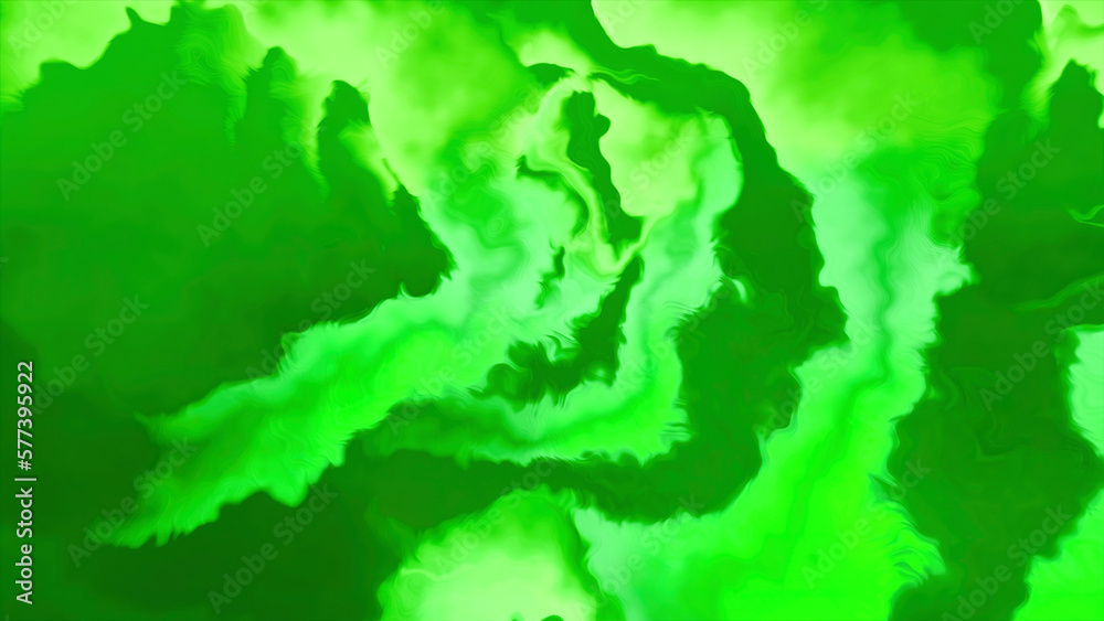 Orange and green heavy smoke. Motion. A light background with colored clouds filling the entire background made in animation.
