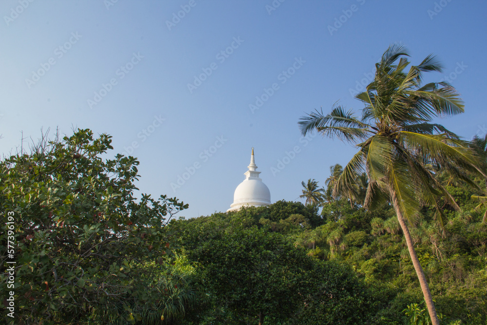 Beautiful view of Buddha Temple in Sri Lanka