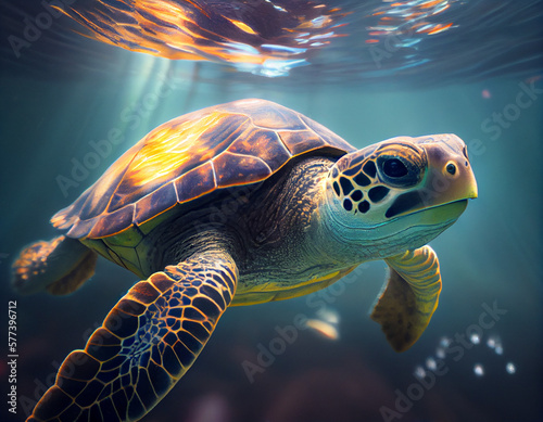 turtle swimming