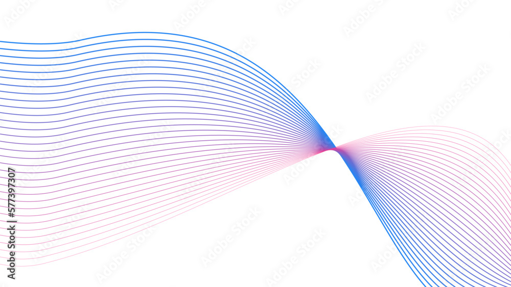 Fototapeta premium cyan blue red magenta tech wavy lines gradient vector illustration