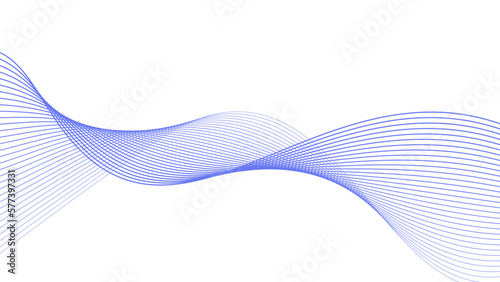 blue tech wavy lines gradient vector illustration