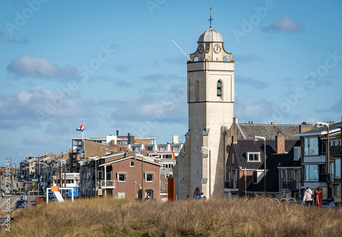 View of Katwijk aan Zee, seaside resort in South Holland photo