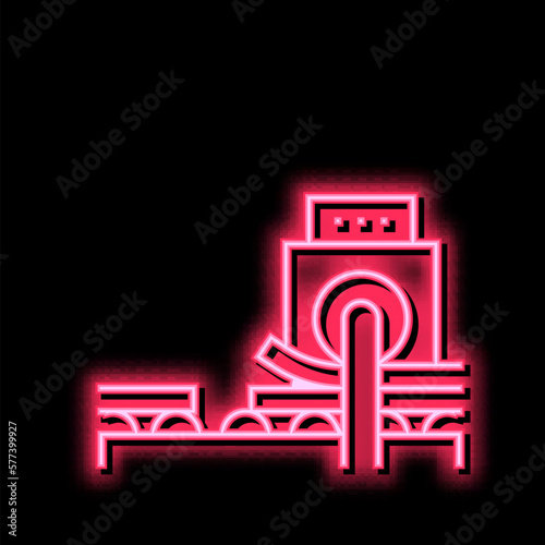 make wooden plank plywood equipment neon glow icon illustration