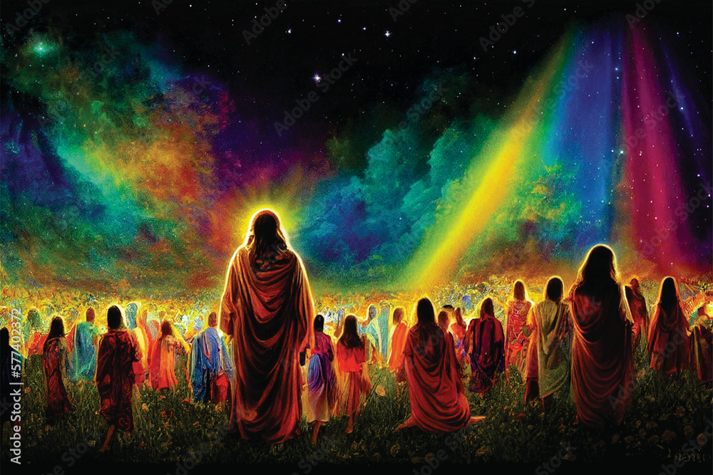 Obraz premium Jesus is the word of God manifested in human form - generative ai