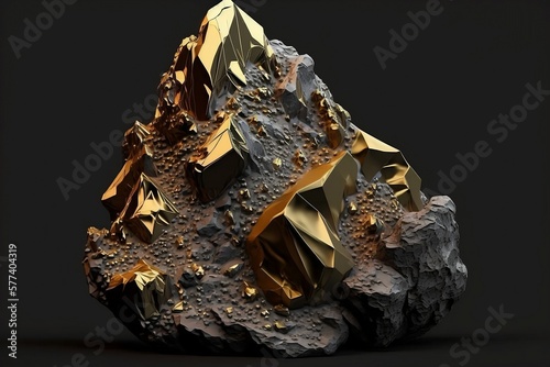 gold ore made by generative ai photo
