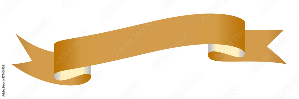 Collection of Blank Ribbon Banner in Gold Colors. Collection of Blank Ribbon Banner in Gold Colors.