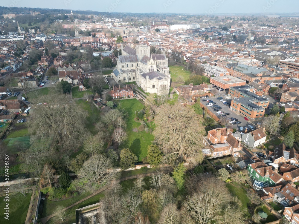 Winchester City skyline and Cathedral
