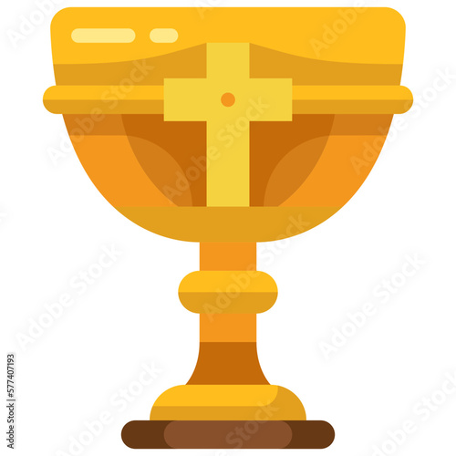 holy chalice flat icon
