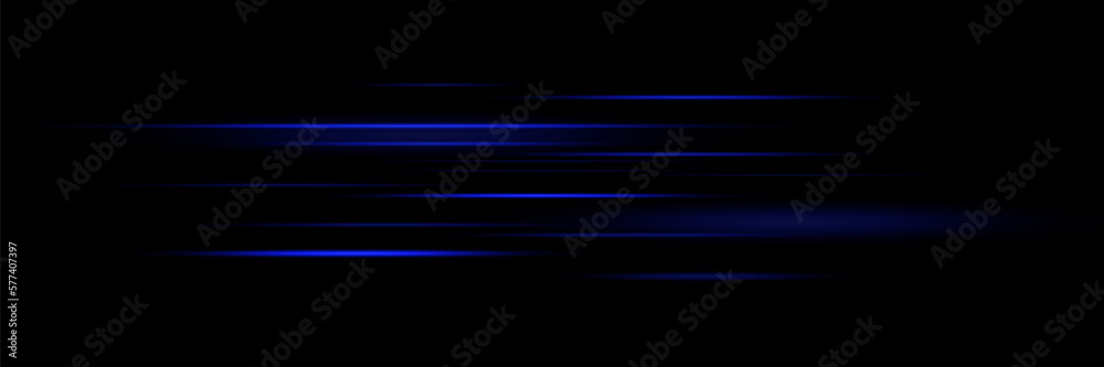 Set of blue lines, laser beams, bright light beams with sparkles and dust on a black background. vector illustration Set of blue lines, laser beams, bright light beams with sparkles and dust on a black background. vector illustration