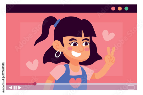 young girl blogger