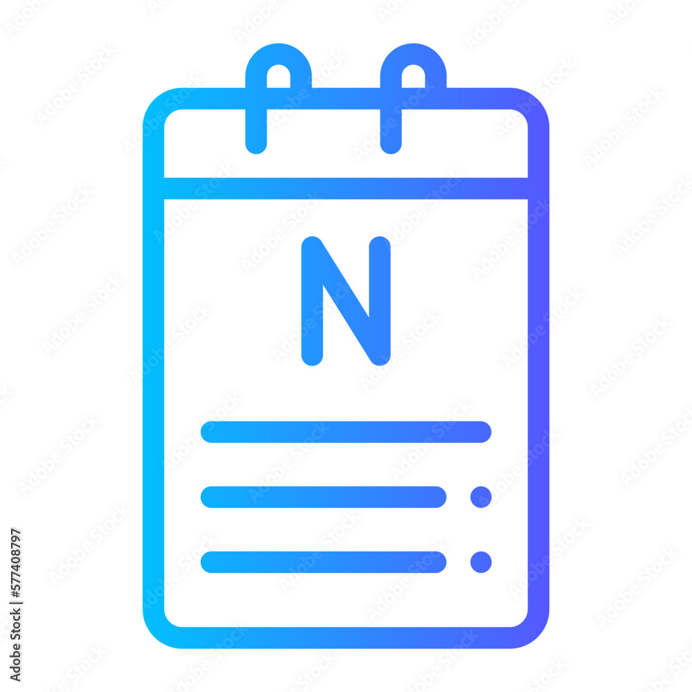 notebook gradient icon