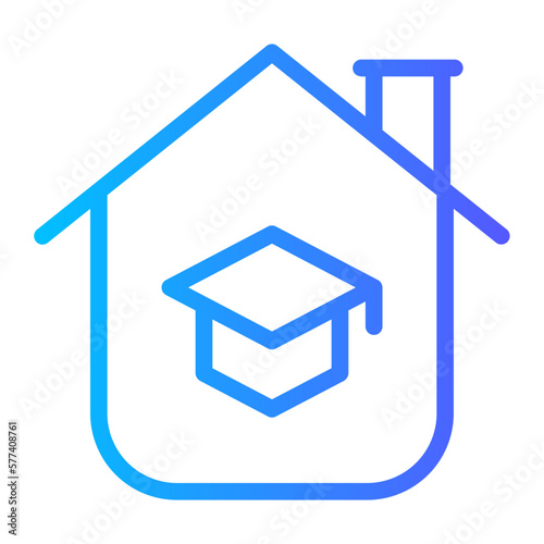 homeschooling gradient icon