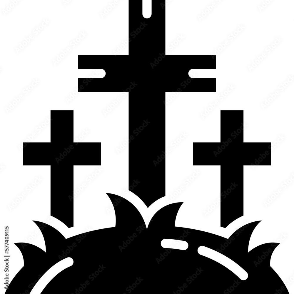 Fototapeta premium graveyard solid icon