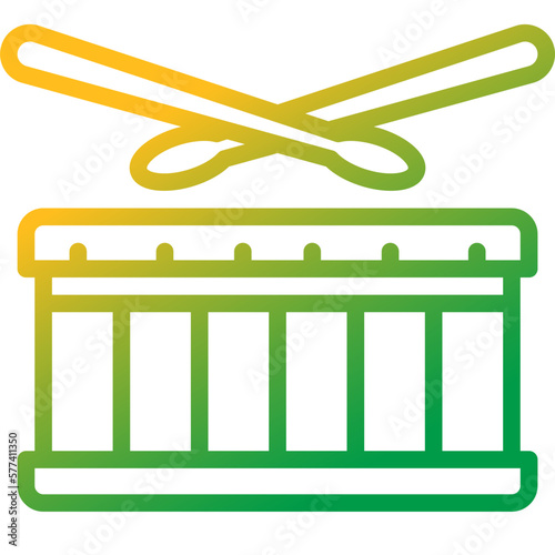 drum gradient line icon