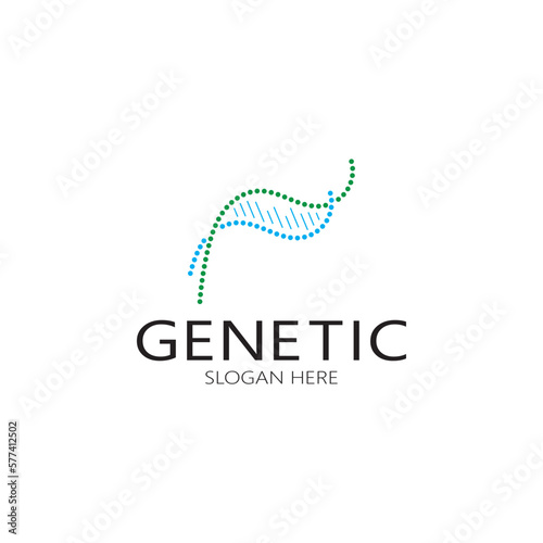 DNA vector logo design template.modern medical logotype.laboratory science icon symbol.colorful pharmacology sign-vector