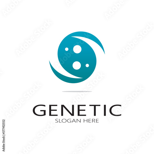 DNA vector logo design template.modern medical logotype.laboratory science icon symbol.colorful pharmacology sign-vector