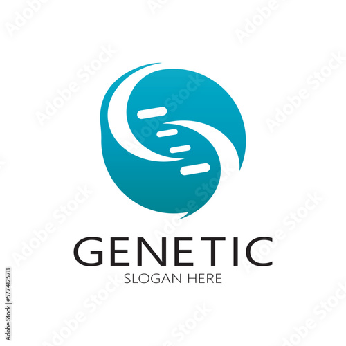 DNA vector logo design template.modern medical logotype.laboratory science icon symbol.colorful pharmacology sign-vector