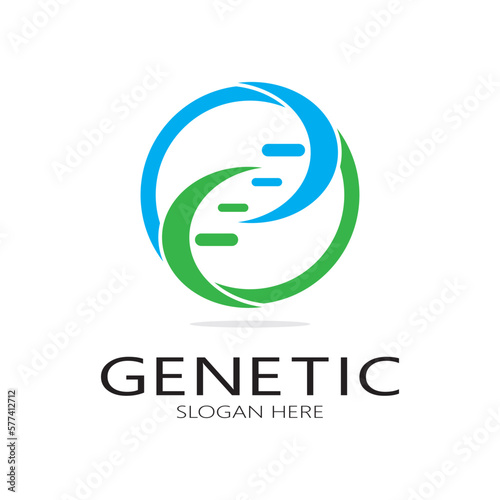 DNA vector logo design template.modern medical logotype.laboratory science icon symbol.colorful pharmacology sign-vector