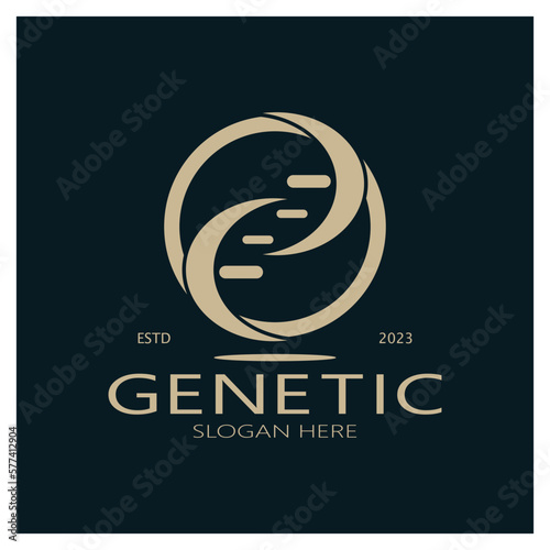 DNA vector logo design template.modern medical logotype.laboratory science icon symbol.colorful pharmacology sign-vector