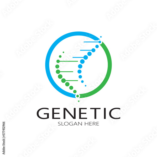 DNA vector logo design template.modern medical logotype.laboratory science icon symbol.colorful pharmacology sign-vector