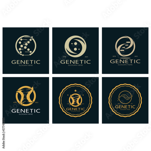 DNA vector logo design template.modern medical logotype.laboratory science icon symbol.colorful pharmacology sign-vector