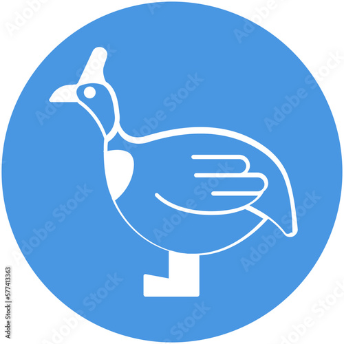guinea fowl Vector icon which can easily modify or edit

