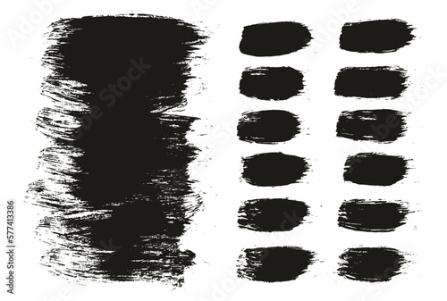 Round Brush Regular Long Background   Straight Lines Mix Artist Brush High Detail Abstract Vector Background Mix Set 