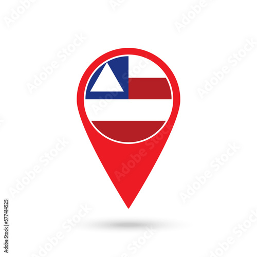 Free Download Map pointer with state Bahia. Vector illustration. - GFXLoad