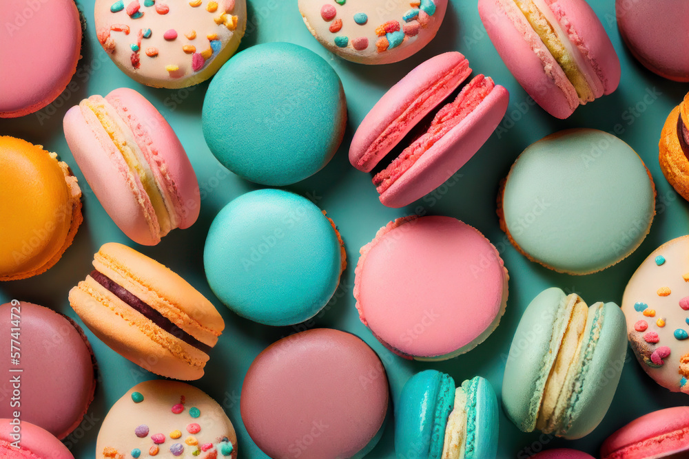 colorful macaroons Generate Ai colorful macaroons Generate Ai