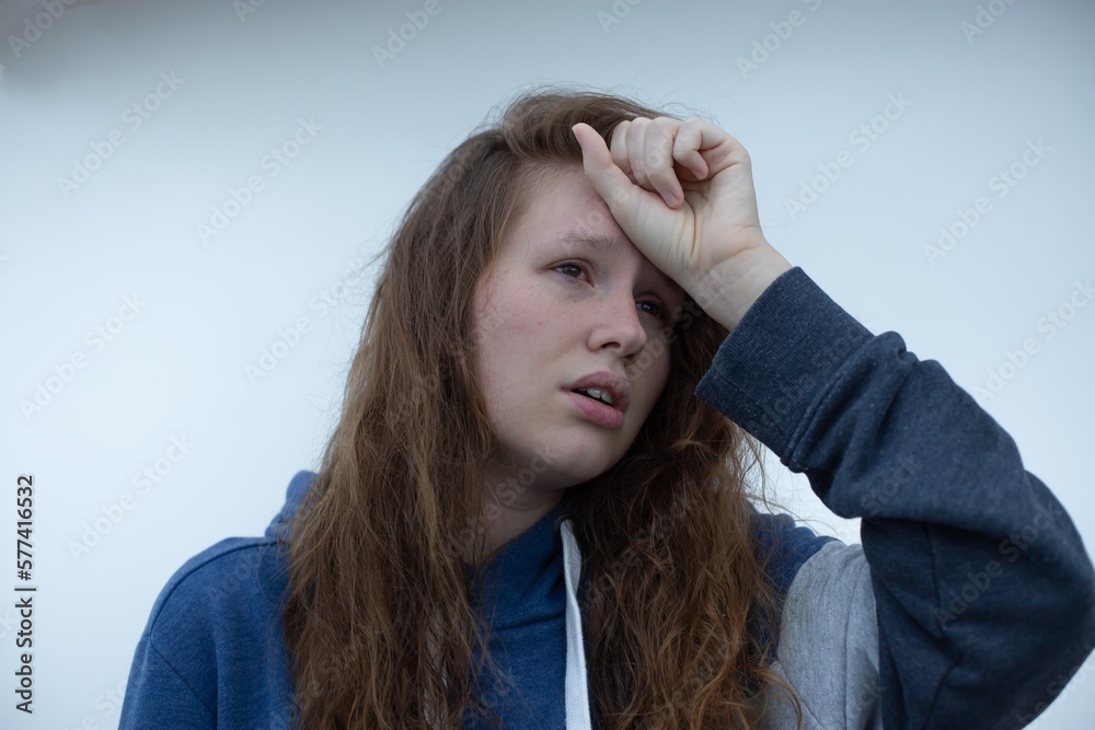 Portrait of sad depressed upset young desperate woman, crying girl with red tearful eyes with tears. Despair, depression, broken heart concept Portrait of sad depressed upset young desperate woman, crying girl with red tearful eyes with tears. Despair, depression, broken heart concept