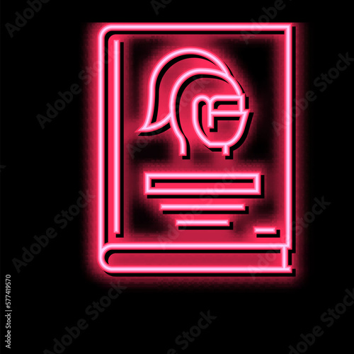 historical genre neon glow icon illustration