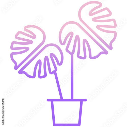 Monstera Deliciosa plant icon