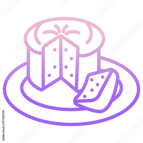 Panettone sweet icon