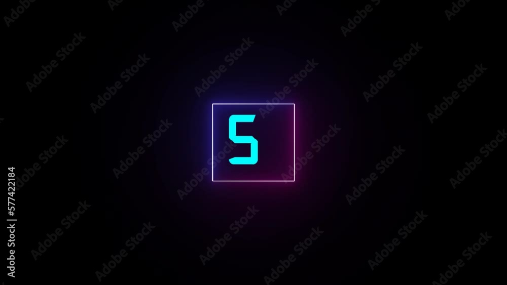 digital countdown animation on 0 to10 4k .yellow and blue neon rectangle on squires black background digital countdown animation on 0 to10 4k .yellow and blue neon rectangle on squires black background