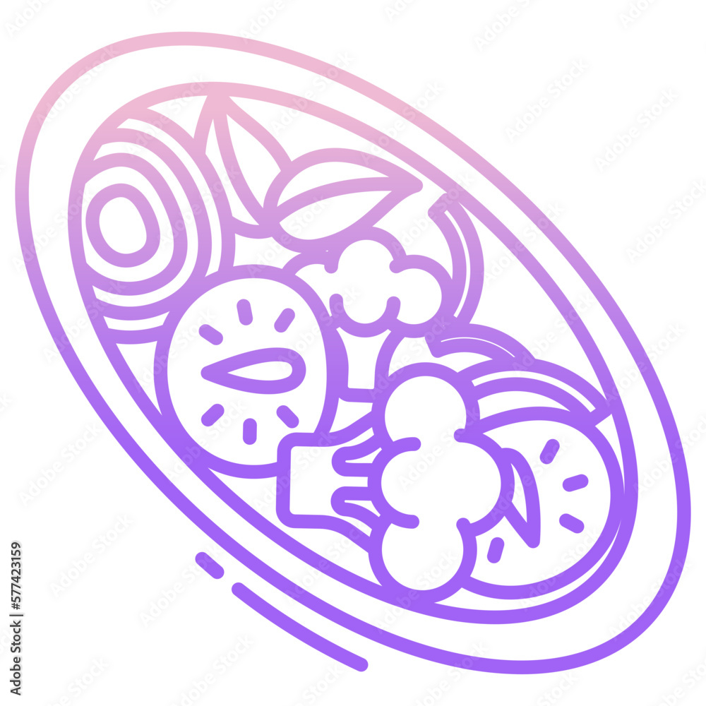 Obraz premium Lowcarb veggies icon