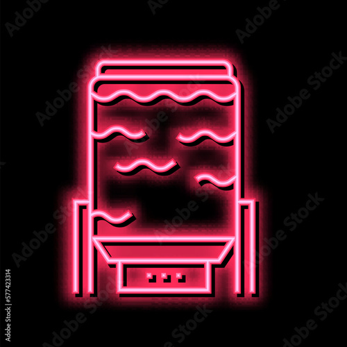 oxygen delignification system neon glow icon illustration