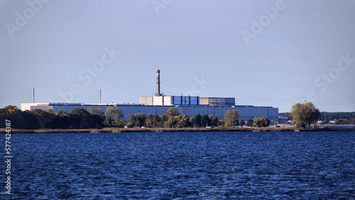 View on remains of the disused nuclear power plant at Lubmin in Germany