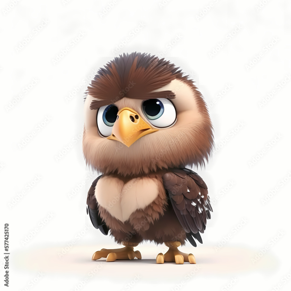 Eagle Isolated White. Generative AI Eagle Isolated White. Generative AI